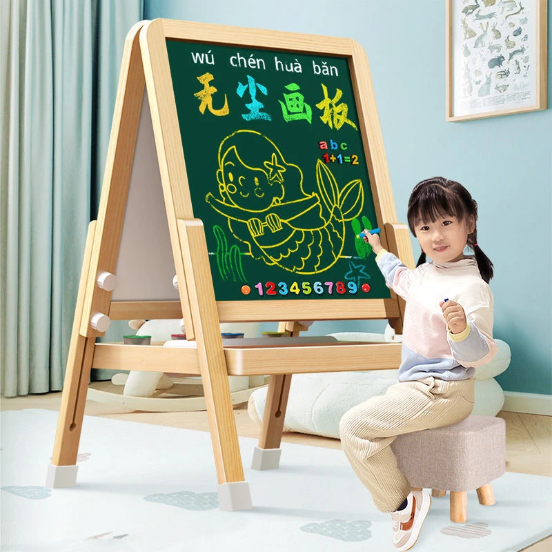 2023年双面黑板玩具画板儿童家用液晶手写板学生最新款双用画架