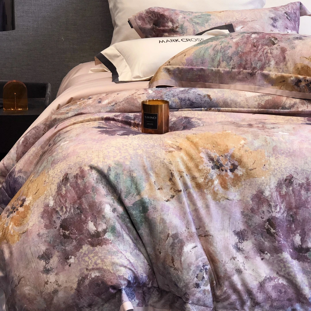 【Markcross热焱磨毛】丝绒玫瑰-进口天丝棉陶瓷磨毛四件套