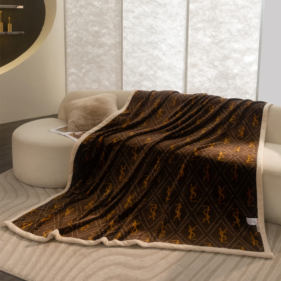 【原单出口】暖冬色系双层加厚澳洲欧棉绒时尚轻奢高端盖毯毛毯