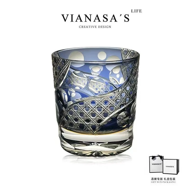 VIANASA'S众星揽月高端水晶玻璃威士忌酒杯洋酒杯子日式送礼杯子