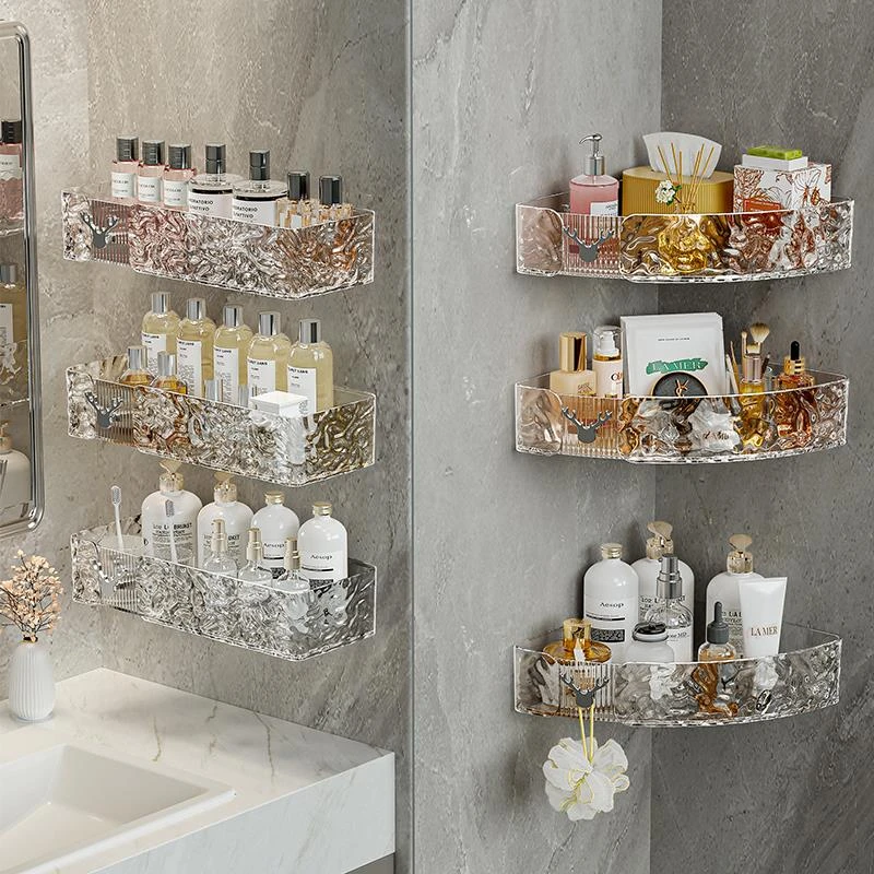 卫生间置物架浴室三角架子厕所洗漱台洗手间墙上壁挂式免打孔收纳