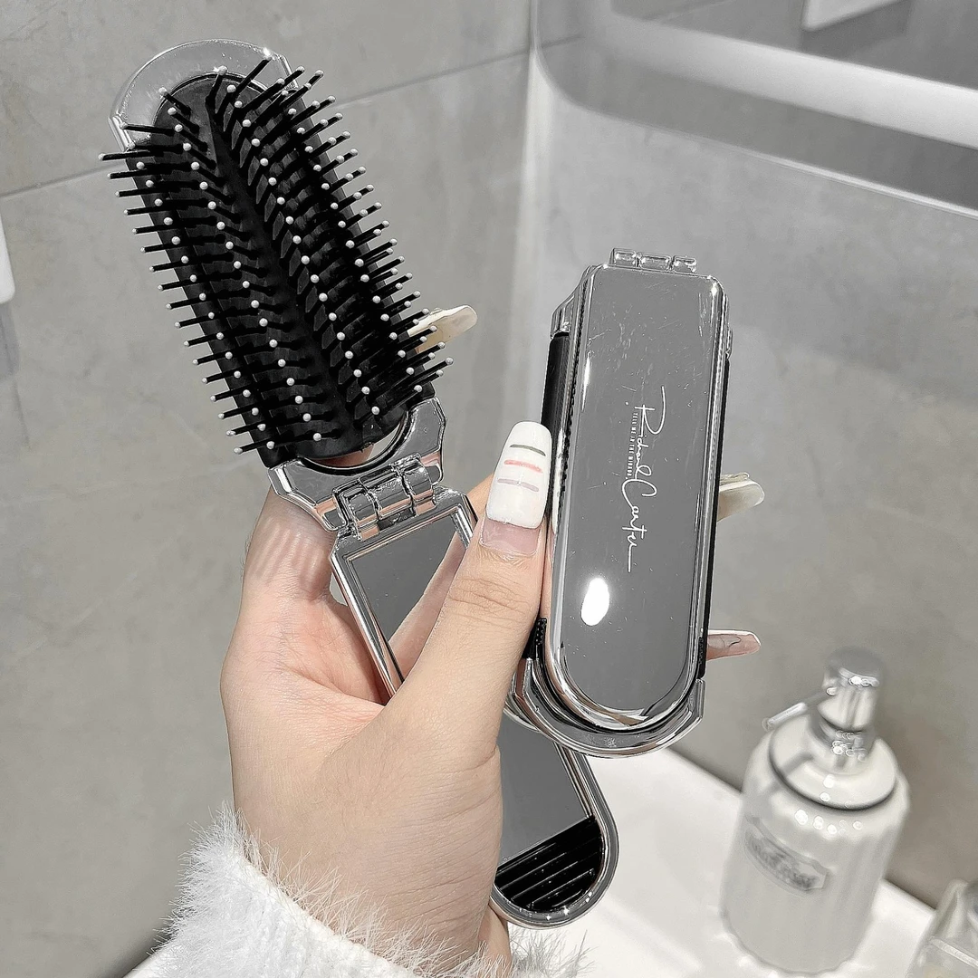 小梳子随身可携式气垫梳折叠带镜子女士专用长发按摩顺髪迷你气囊