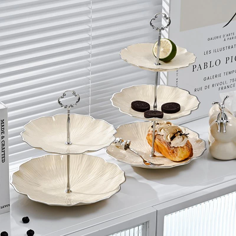 多层果盘蛋糕盘糖果盘托盘前台摆放零食盘点心客厅茶几家用新款
