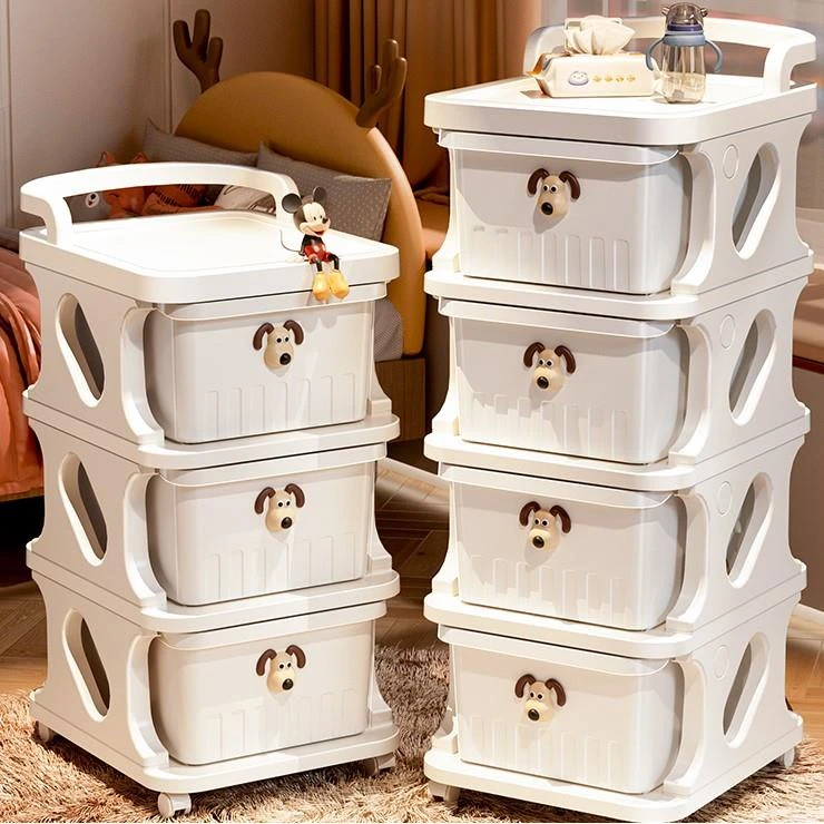 小推车置物架零食收纳架落地可移动客厅零食车宿舍杂物收纳盒