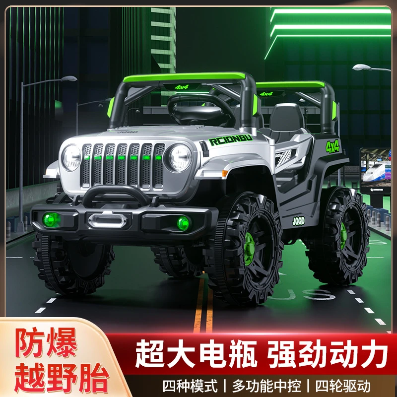 炫酷运动儿童电动车带遥控小孩宝宝四轮越野车可坐人电动玩具车