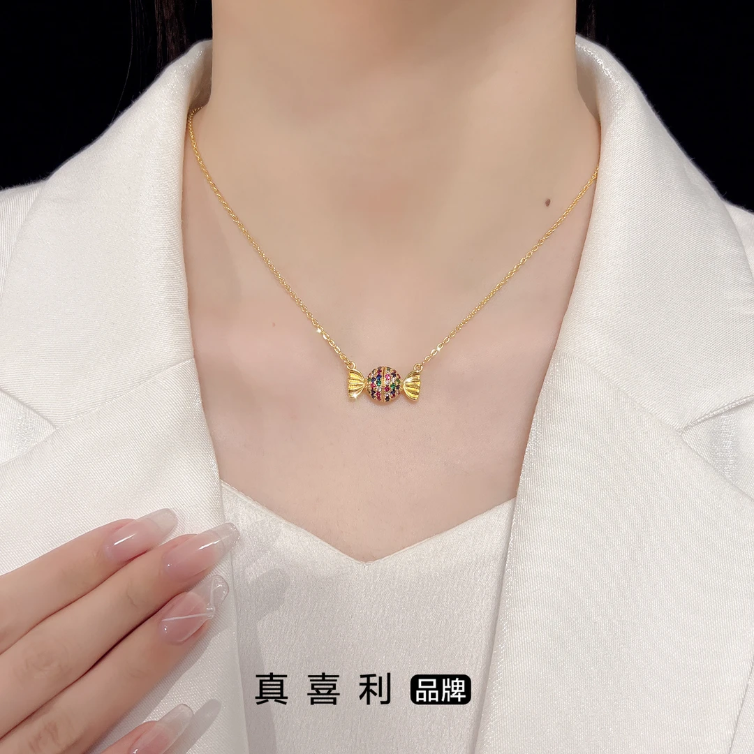 真喜利【七彩糖果】磁吸扣项链 轻奢气质简约百搭 时尚小众设计感
