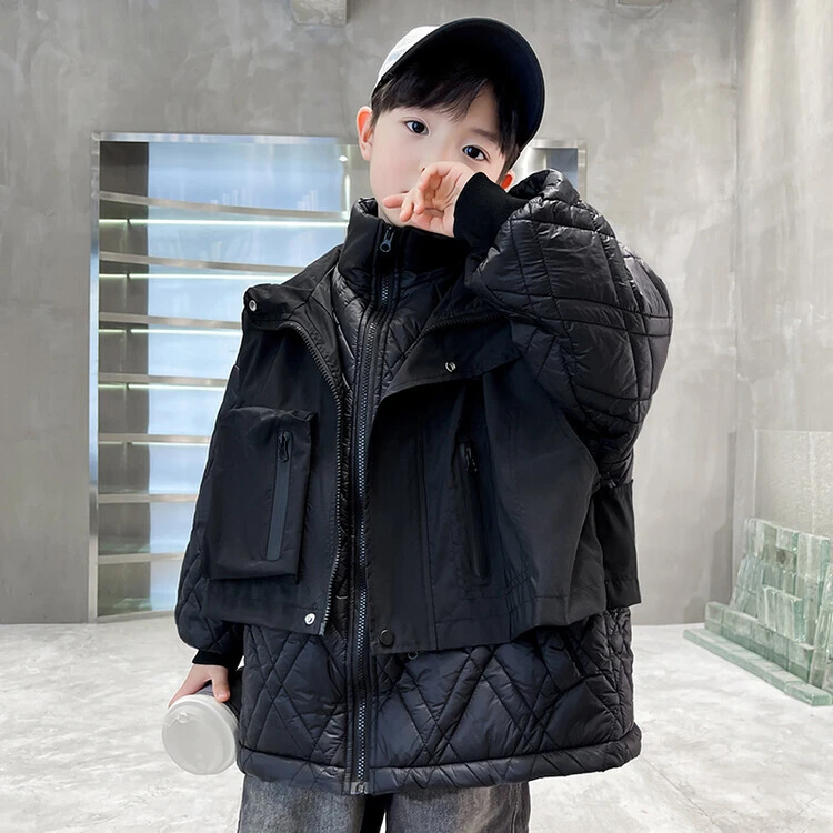 2023爆款男童冬装外套男童保暖棉服男童秋冬外套男童夹棉新款男童