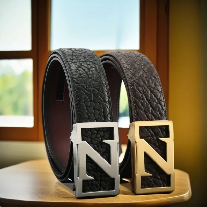 新款进口狂野风男士真皮腰带高档商务百搭真牛皮皮带经典风裤腰带