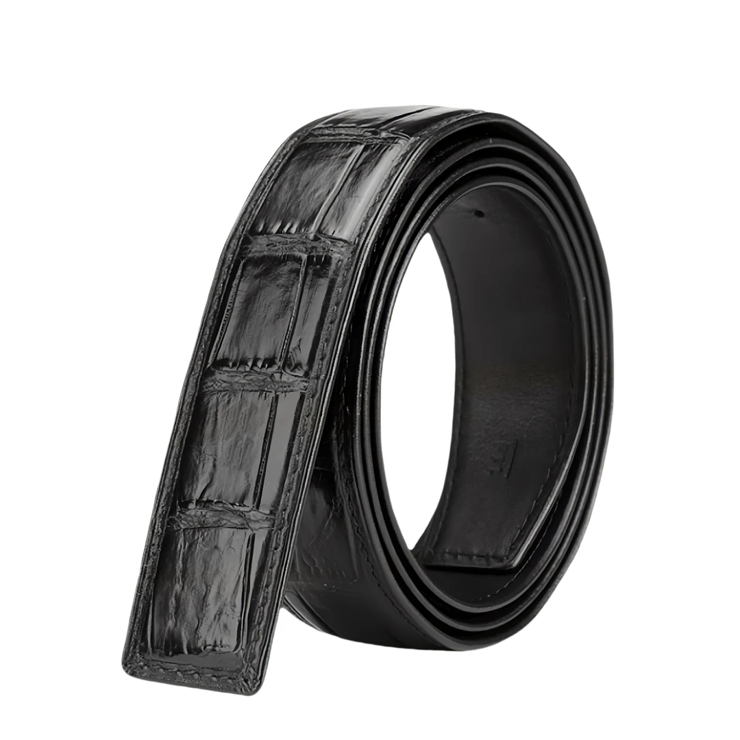 【单皮】进口鳄鱼皮高档商务百搭真皮男士腰带时尚风休闲经典裤腰带