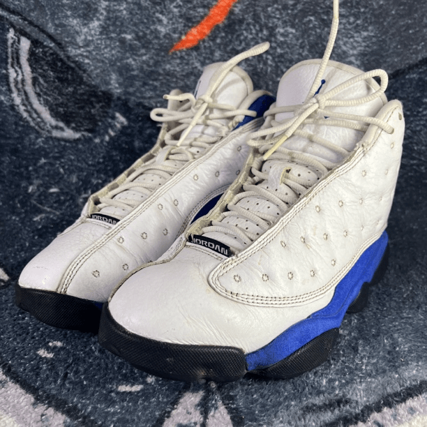 40码 AJ13 皇家蓝 中帮篮球鞋 公价1499 无原盒 鞋面褶皱