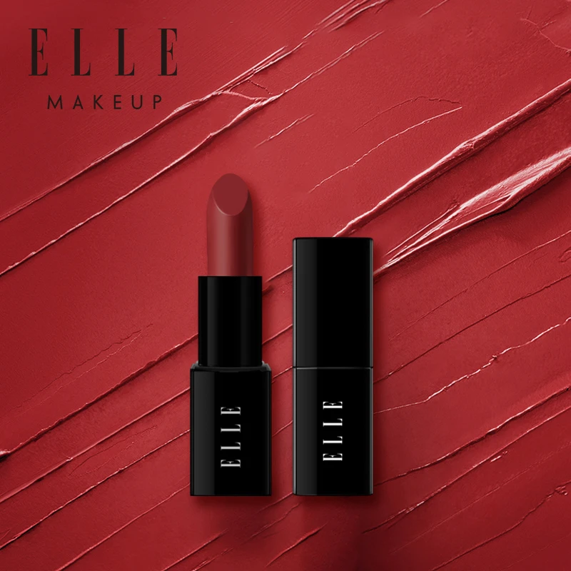 ELLE倾雾迷情哑光唇膏701蜜糖山楂色复古番茄色试用装自然顺滑