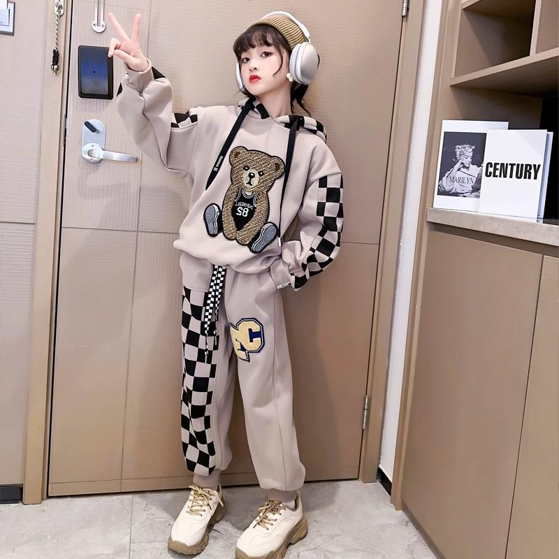 （两件套）童装女童套装春装2023新款中大童儿童洋气时髦女孩春款