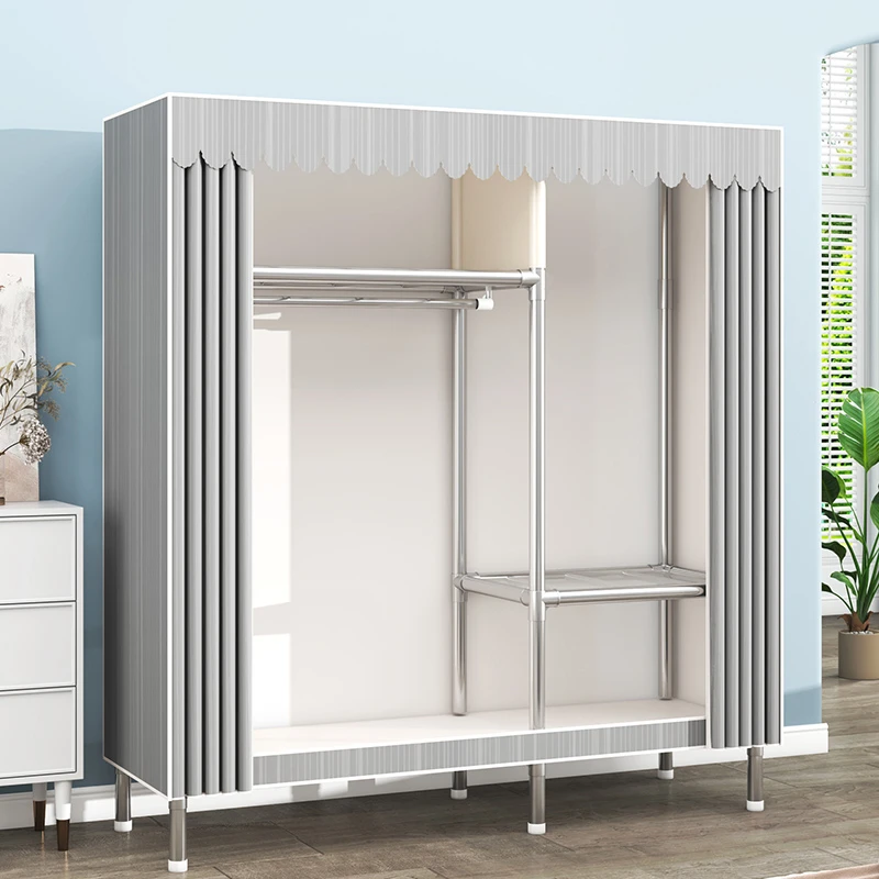 简易组装衣柜家用卧室结实耐用布衣柜出租房屋经济型小户型衣厨子