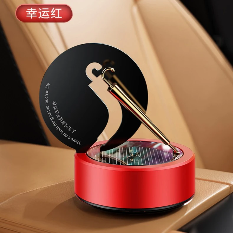 太阳能小金伞创意摆件汽车香水车持久留香车载香氛2961