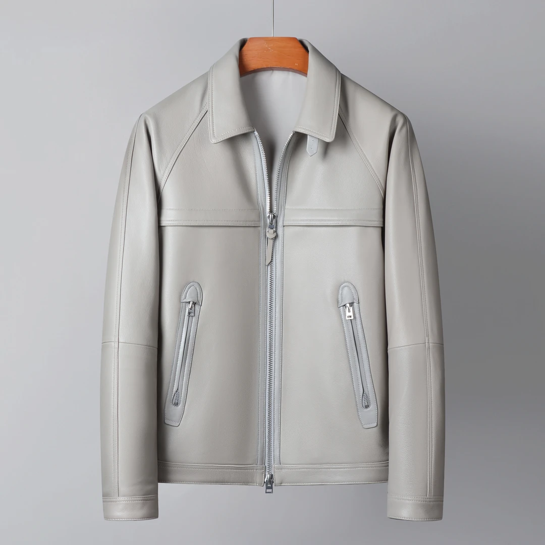 PDXS/皮督雪狮2326速度与激情杰森斯塔森头层绵羊皮真皮夹克外套