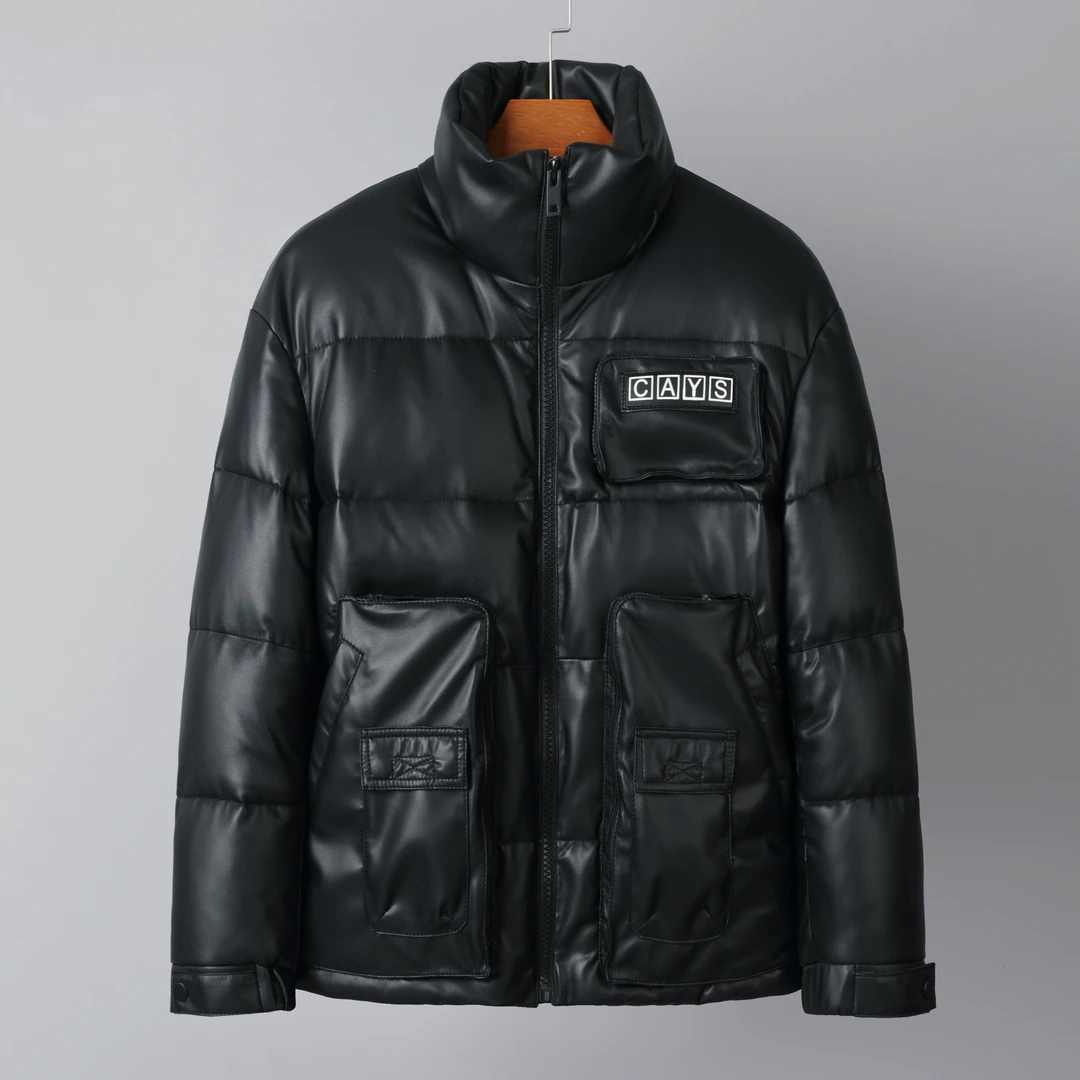 PDSX/皮督雪狮 男士小绵羊皮白鹅绒羽绒服冬季厚保暖真皮外套2808