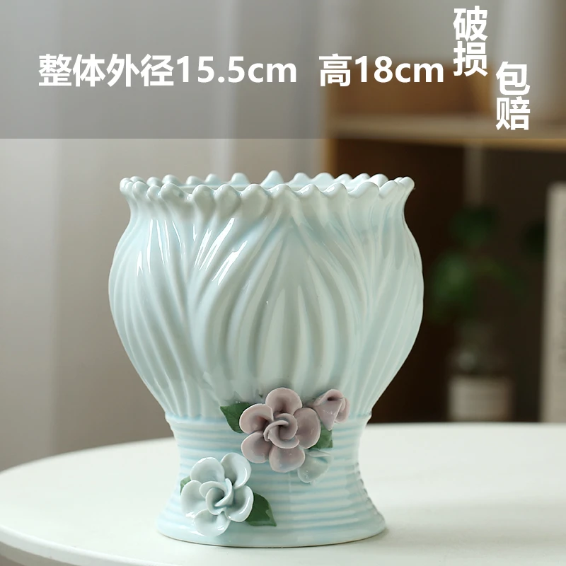 多肉花盆陶瓷清仓高端手工捏花小号透气现代肉肉植物大口径捡漏
