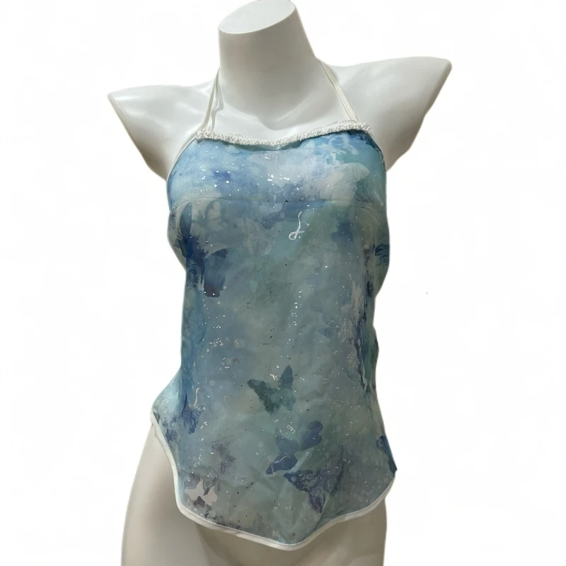 2024超薄中国风肚兜无袖吊带睡衣