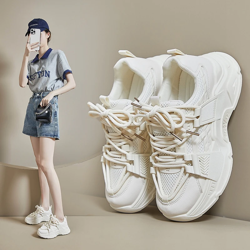 ins韩版2023秋季新款老爹鞋女学生运动鞋跑步休闲鞋厚底增高CKB05