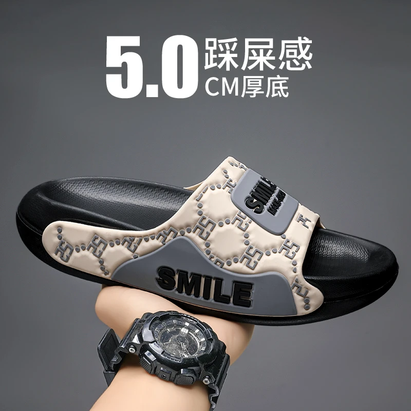 国潮拖鞋男夏季外穿青少年防滑耐磨运动休闲网红超火印花沙滩凉拖