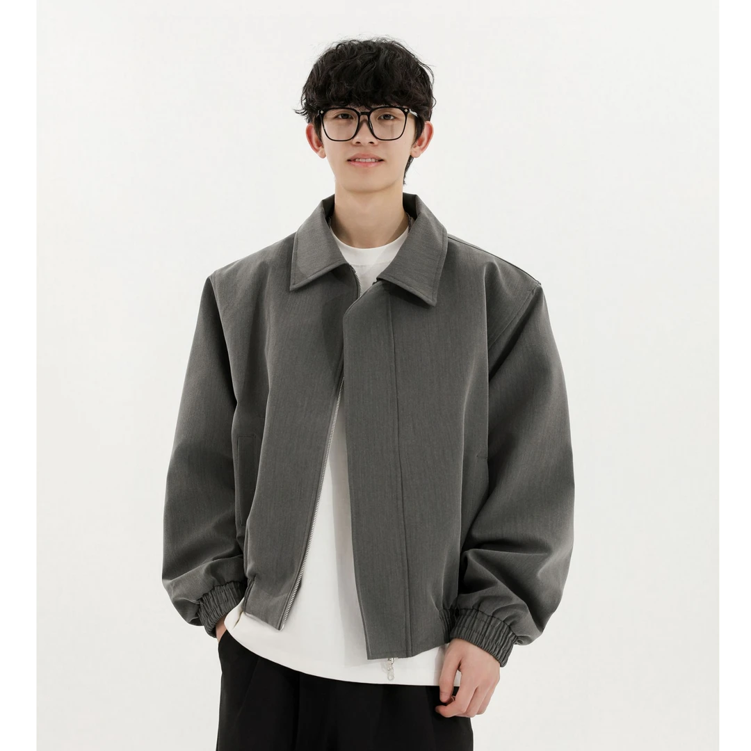 York Zoom秋季新款cleamfit短款拉链夹克外套男士宽松潮流翻领