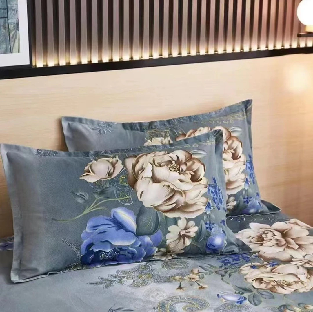 加厚  亲肤  磨毛 大绿花枕套一对48cm*76cm