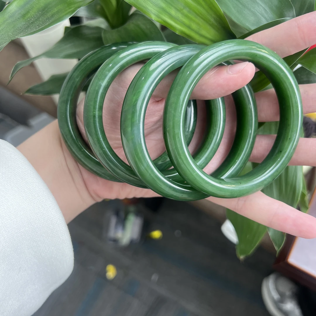 天然和田玉俄罗斯碧玉手镯拍一发一多样性发货