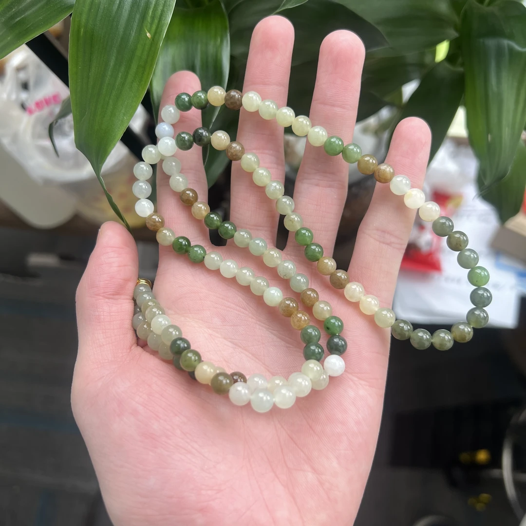 天然和田玉彩虹项链卡6左右拍一发一