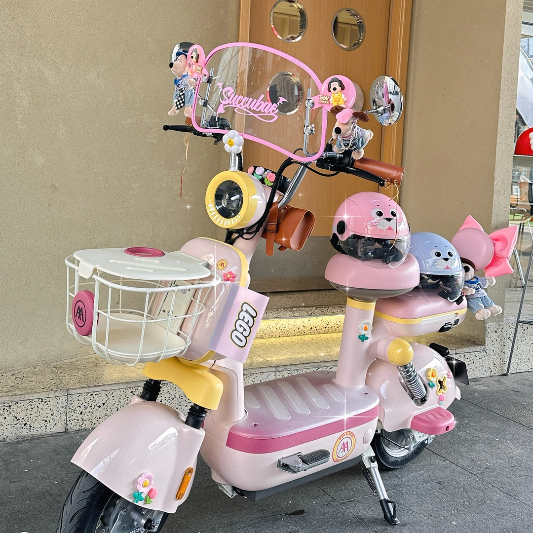 爱玛元宇宙pro装饰配件改装复古挡风板后视镜贴画前置儿童座椅