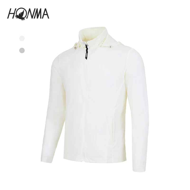 HONMA高尔夫服饰男子夹克简约运动薄款连帽防晒衣HMIC302B541
