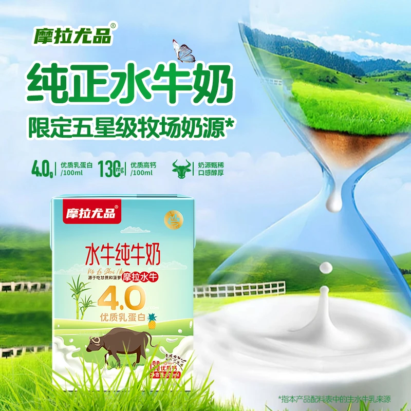 摩拉尤品g蛋白水牛纯牛奶水牛奶网红饮品早餐营养奶年货礼盒装
