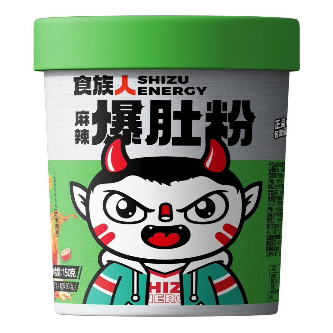 食族人麻辣爆肚粉麻酱浓香毛肚宿舍夜宵午餐免煮冲泡150g*12桶