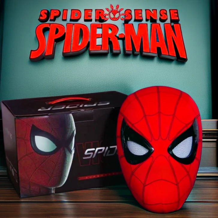 可眨眼蜘蛛侠头套面具英雄远征万圣节cos迈尔斯黑暗蜘蛛侠面罩