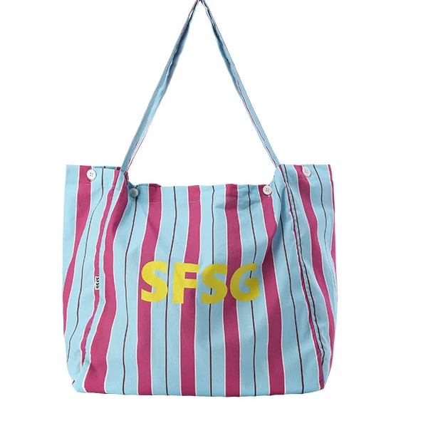 【茉舍】 SFSG 24新款多色粗条纹LOGO单肩包 SFG4BSB022-179