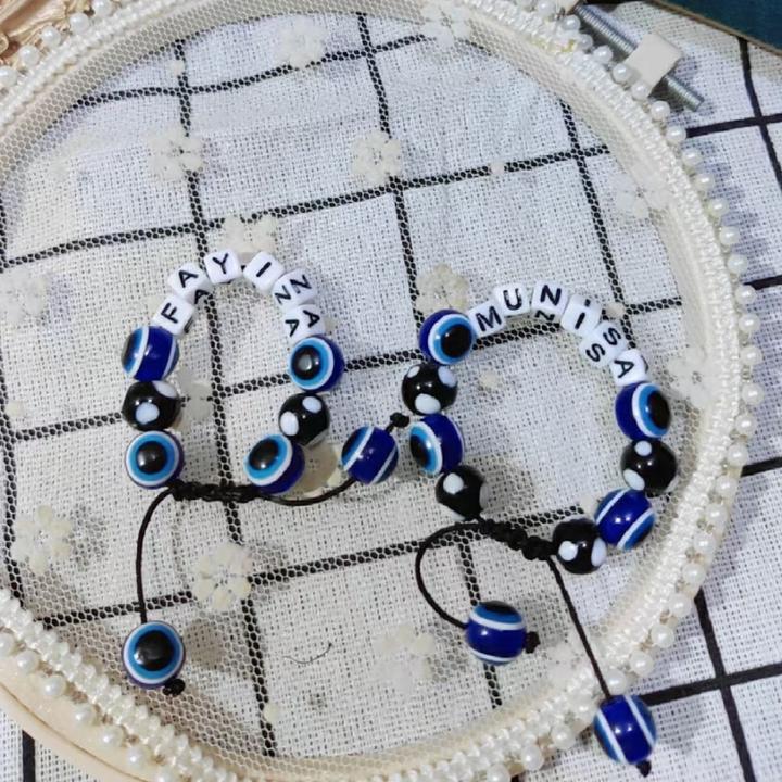 爆款恶魔之眼kozmunqak宝宝手链找客服备注名字从乌鲁木齐发手工