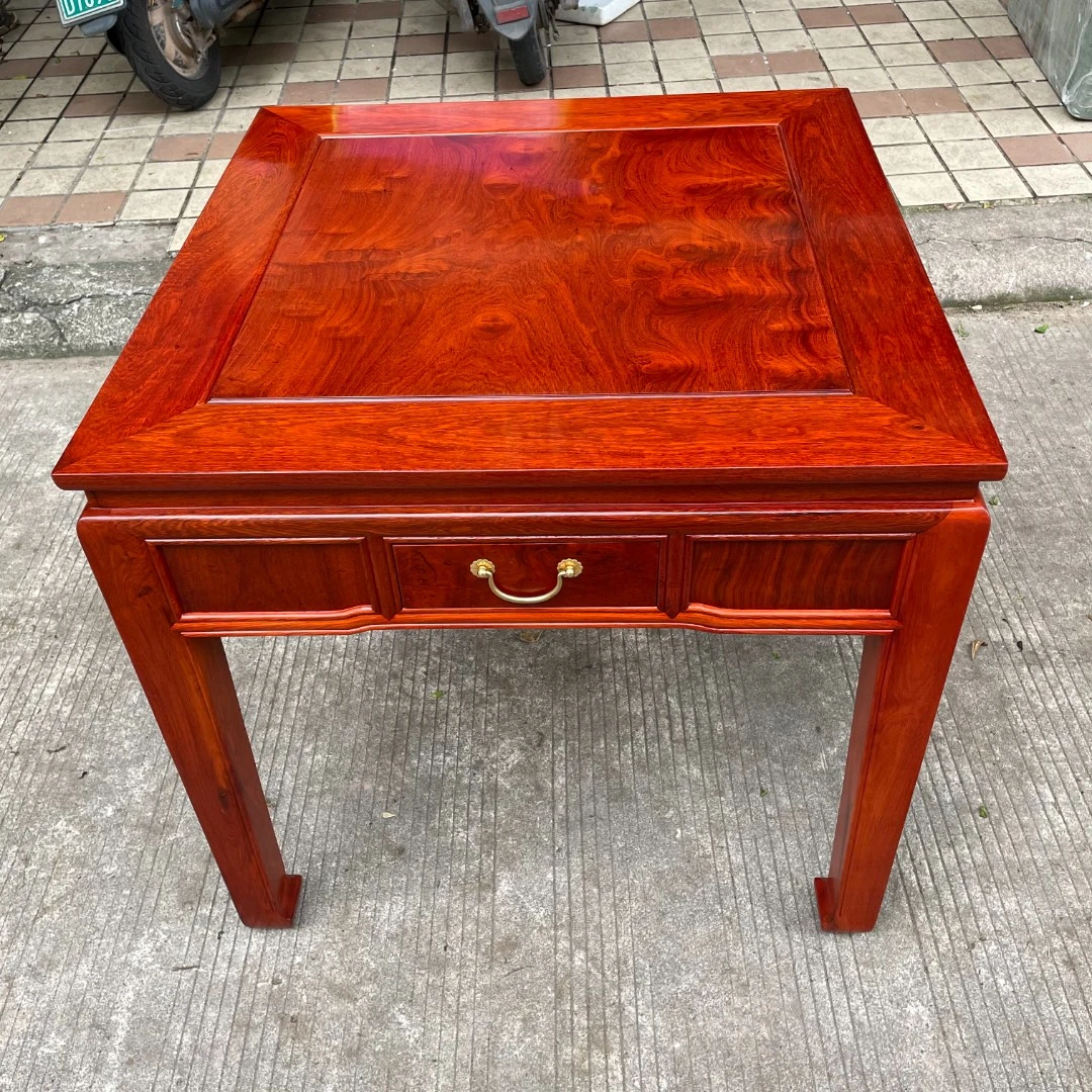 缅花实木方桌茶几桌子正方形四方桌棋牌方桌写作业方桌实木家具独