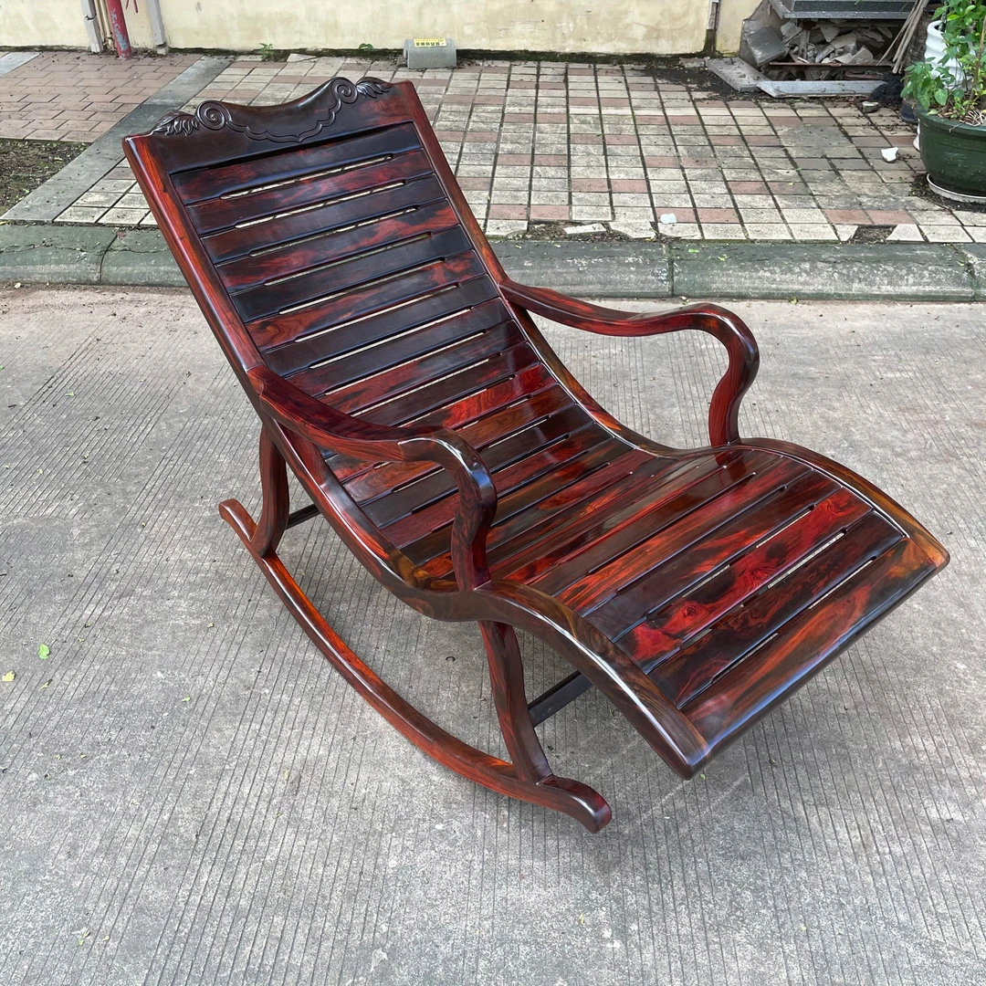 国标大红酸摇椅休闲椅中式懒人摇椅家用客厅休闲摇椅午睡椅