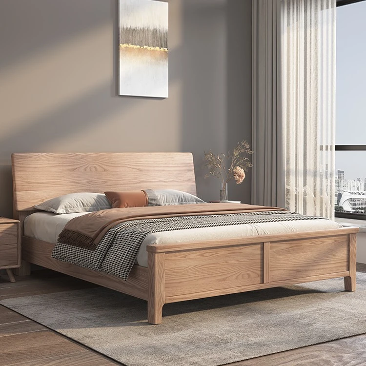 望威北欧风格白蜡木实木床1.21.35米单人床简约儿童床公寓出租房