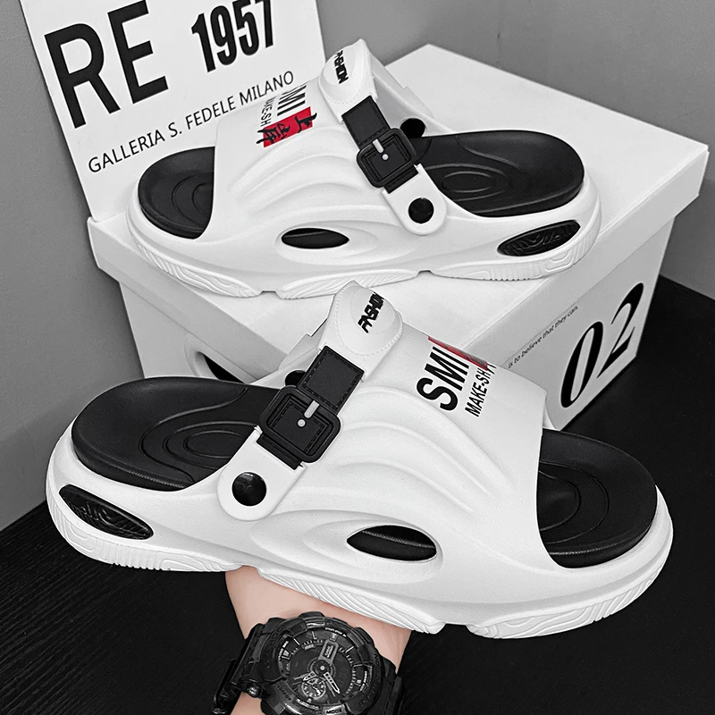 凉拖鞋夏季男款凉鞋新款男士外穿两用防滑软底休闲运动沙滩一字拖