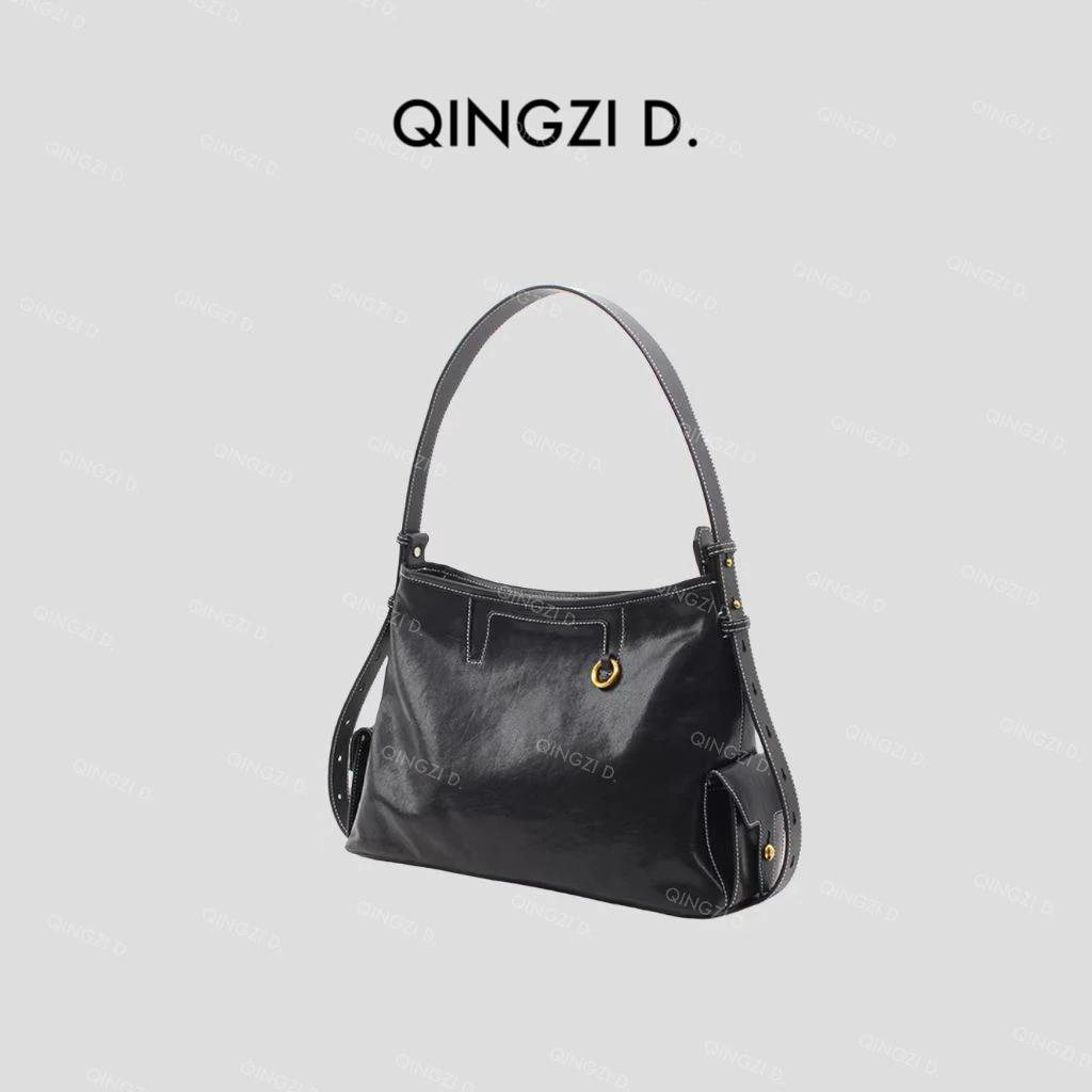 【董清子】【虎牙中号】植鞣高奢hobo休闲女包20346