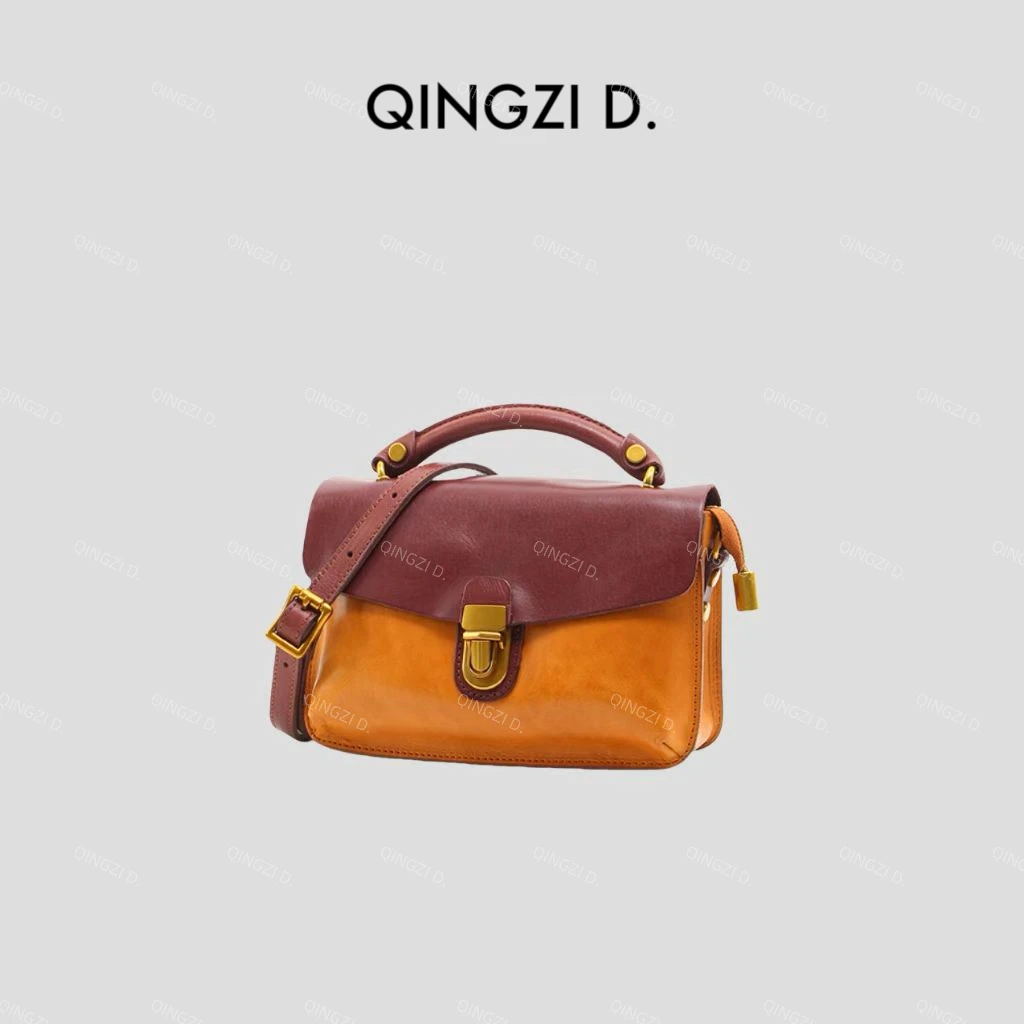 【董清子】【柿柿如意】新品百搭简约单肩斜跨休闲复古时尚女包16896