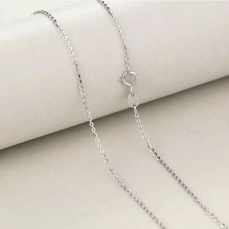 链子925银 【金菀菀】S925银O字链亮晶晶项链 45CM