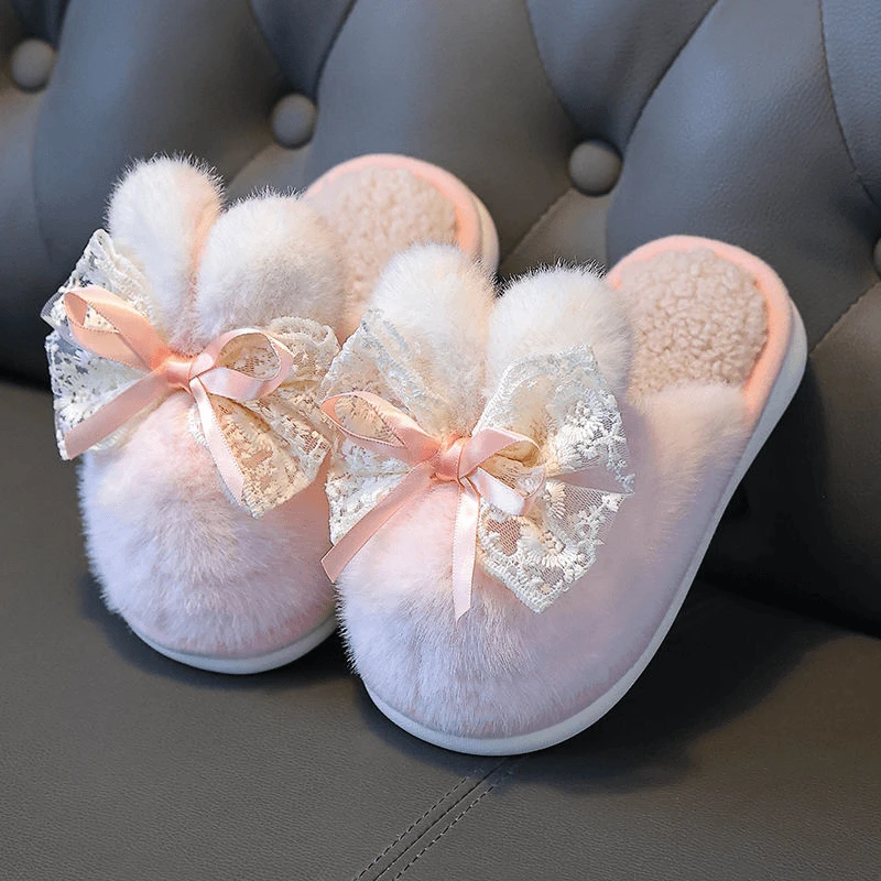 棉拖鞋2025秋冬防滑软底居家保暖可爱卡通男女童小孩毛毛鞋子百搭