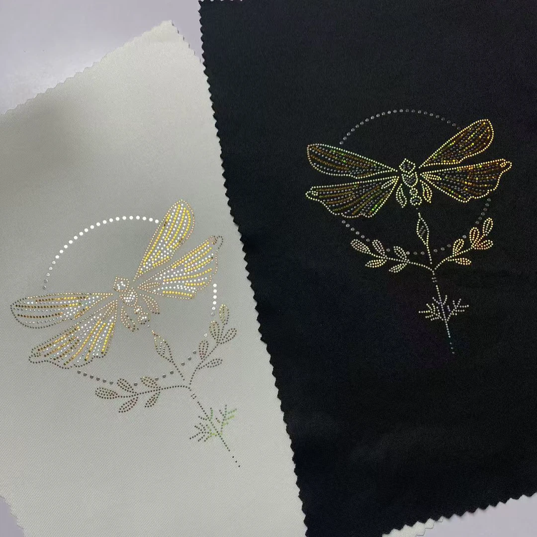 不包邮，镭射蜻蜓花烫画服装辅料
