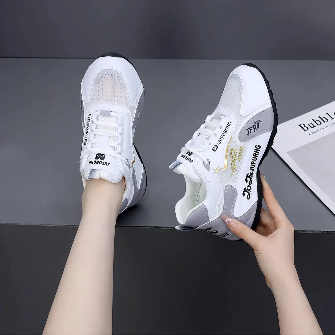 【网面】冰丝夏季男女百搭休闲透气软底运动厚底减震鞋跑步JFR6825