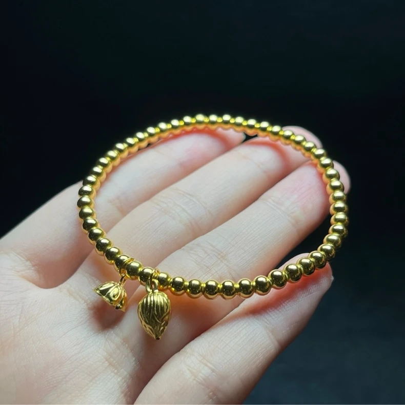 足银银制品 【小魏总珠宝】足银两世欢手串（3mm+）