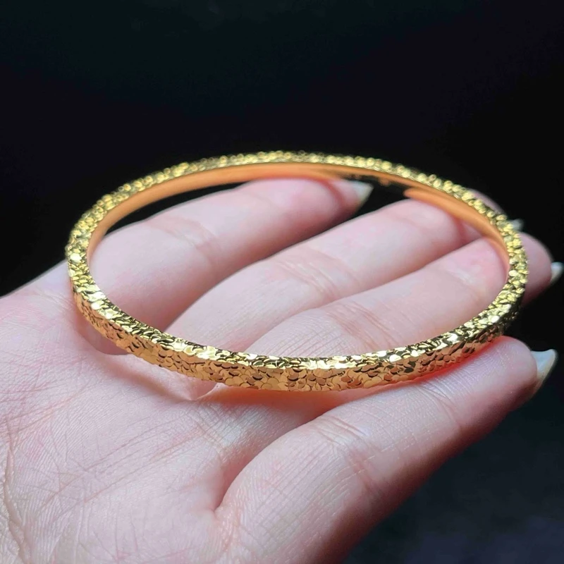 足银银制品 【小魏总心选】足银碎碎冰三面包手镯（3.5*2.5mm