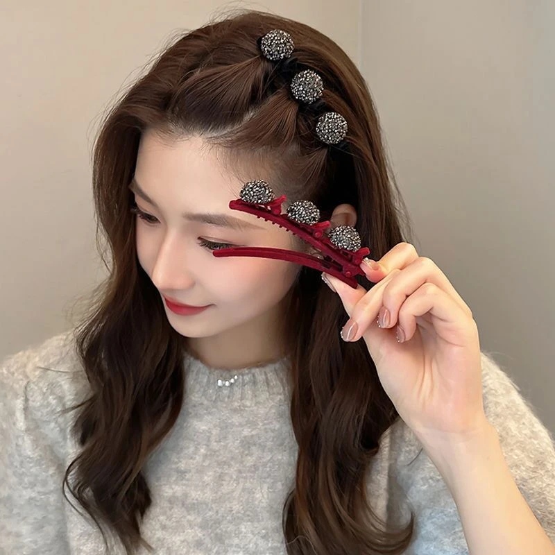 高级感发夹女侧边编发刘海发卡百搭抓夹前额头发鲨鱼夹子头饰可爱