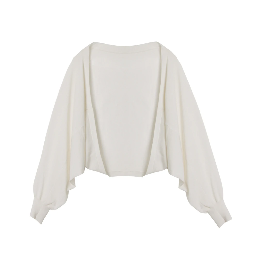 春夏法式宽松冰丝长袖针织防晒开衫春秋薄款外搭夏季罩衫上衣短款