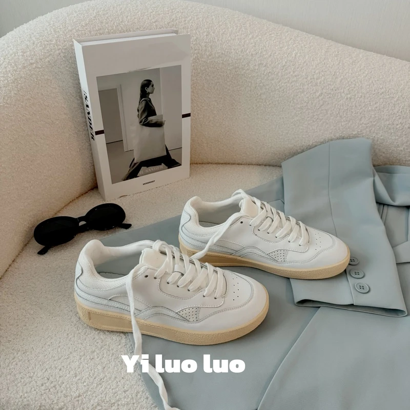洛洛小众定制女鞋韩版舒适百搭潮流厚底女鞋学院风板鞋小白鞋
